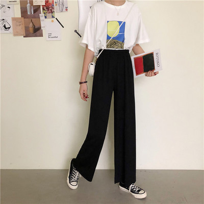 Γυναικείο μοντέρνο παντελόνι σε μαύρο χρώμα με ψηλή μέση