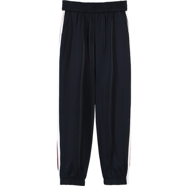 Pantaloni casual dama cu margini si crapata