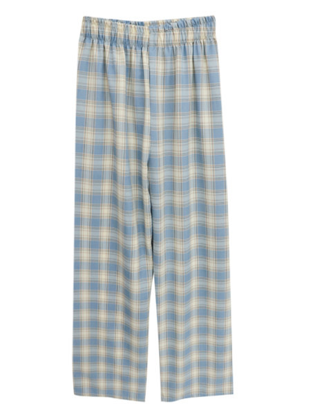 Ženske karirane hlače s elastičnim strukom u više boja