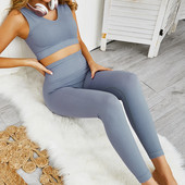 Set sport de dama din jambiere lungi si bustiera