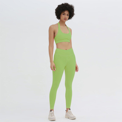 Moderni ženski sportski komplet s dugim tajicama i poprsjem