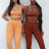 Set de pantaloni sport și bustieră de damă modern