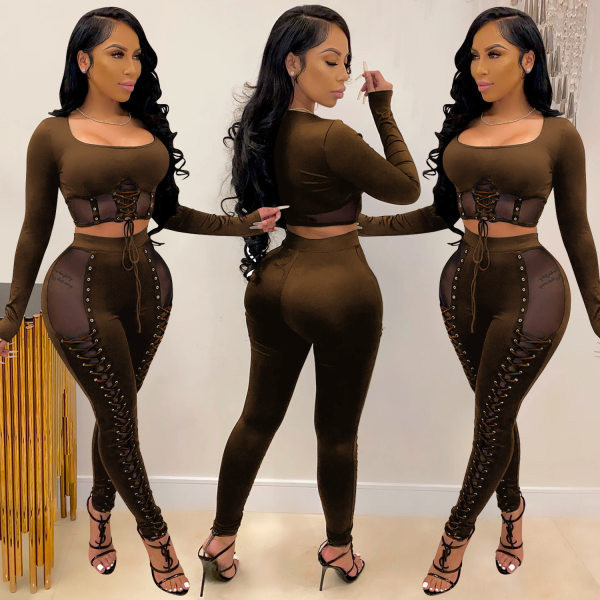 Naiste kaasaegne retuuside ja lühikese pluusi komplekt