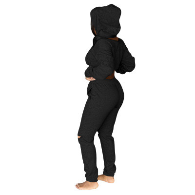 Γυναικείο καθημερινό αθλητικό σετ παντελόνι και κοντή μπλούζα