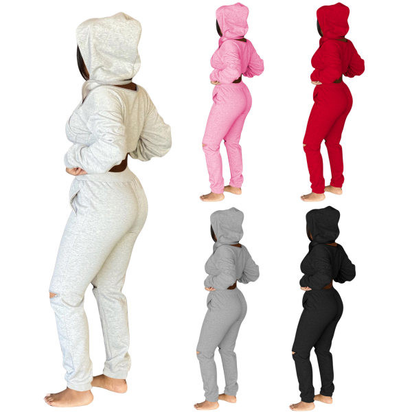 Γυναικείο καθημερινό αθλητικό σετ παντελόνι και κοντή μπλούζα