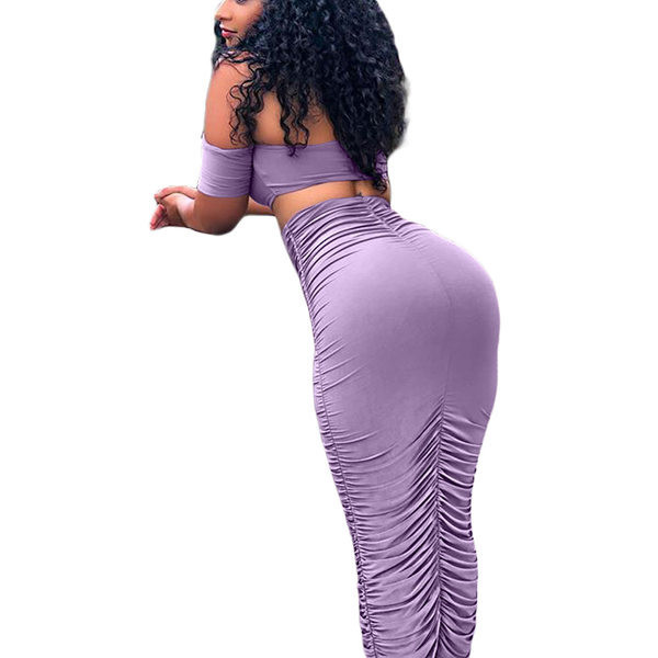 Γυναικείο καθημερινό αθλητικό σετ - μακριά φούστα και κοντό  μπουστάκι