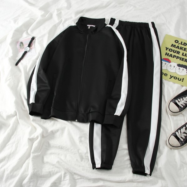 Ženski komplet trenirka i hlače s rubom