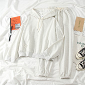 Ženski komplet obični model bluze na veze i hlače