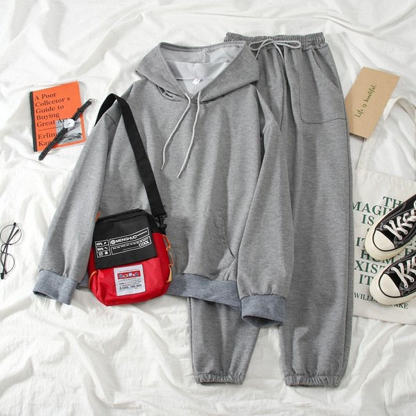 Ženski komplet obični model bluze na veze i hlače