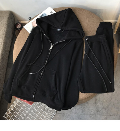 Set sport de dama de pantaloni si hanorac cu cravate