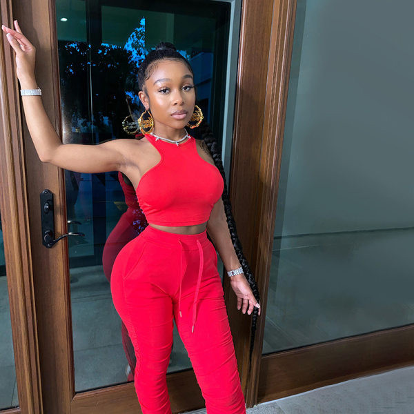 Ženski casual komplet poprsja i tajica na vezice