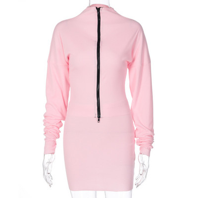 Set de fustă și hanorac cu fermoar pentru femei