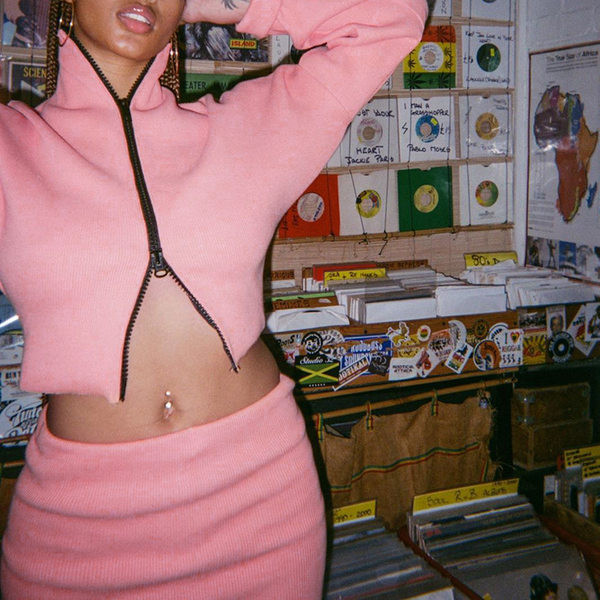 Set de fustă și hanorac cu fermoar pentru femei