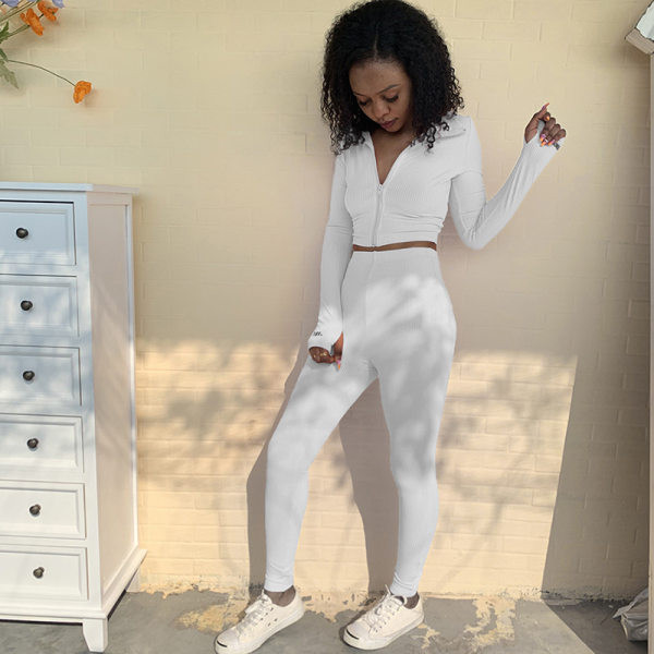 Set de jambiere și hanorac scurt pentru femei