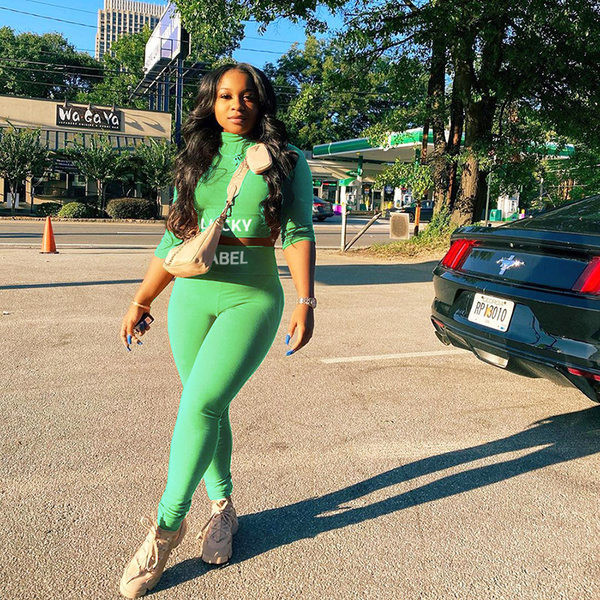 Γυναικείο σετ κολάν και μπλούζα με επιγραφές