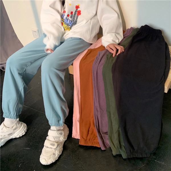 Pantaloni casual dama cu talie inalta in diferite culori