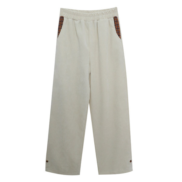 Pantaloni casual dama cu buzunare - model lat