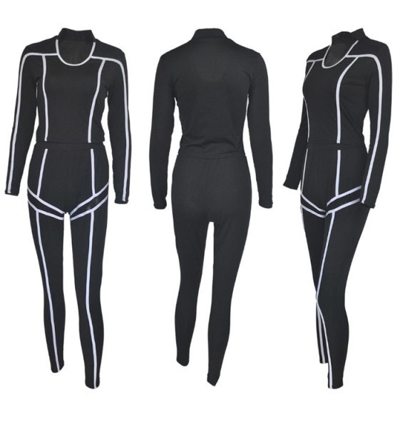 Set de jambiere și bluză de damă cu margine