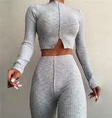 Set modern de dama model montat de jambiere si bluza scurta