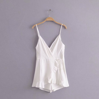 Salopeta scurta de dama cu bucle si cravate