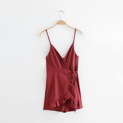 Salopeta scurta de dama cu bucle si cravate