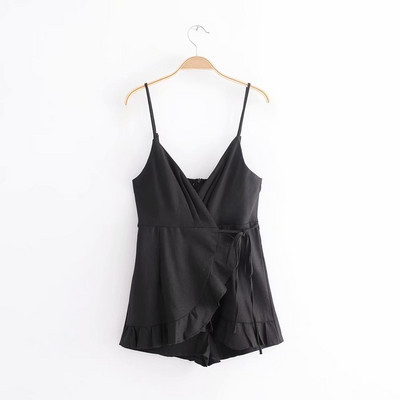 Salopeta scurta de dama cu bucle si cravate