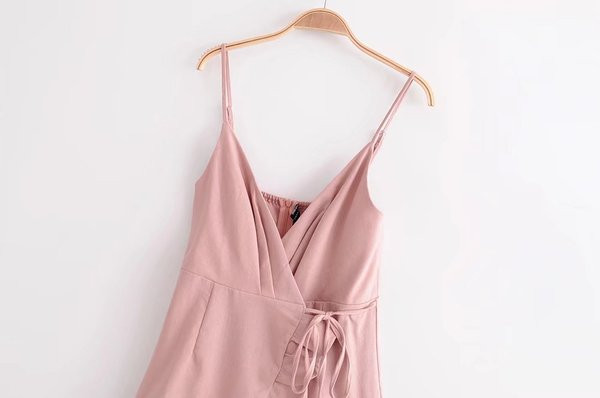 Salopeta scurta de dama cu bucle si cravate