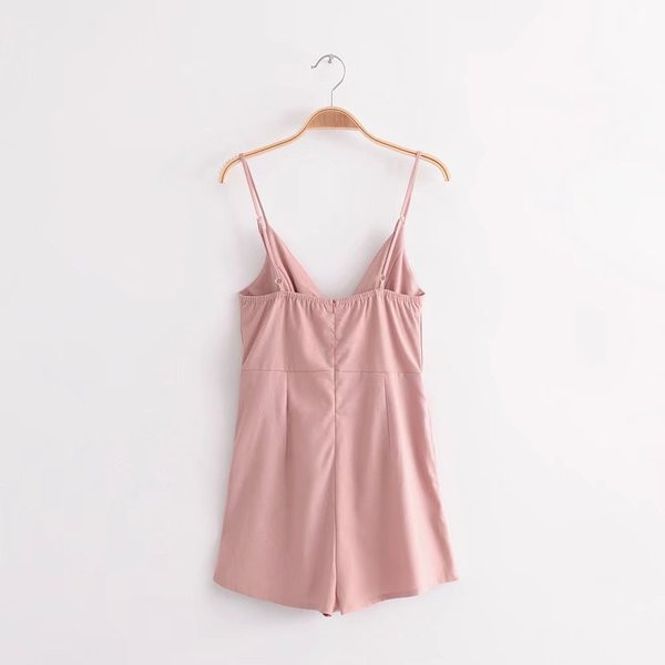 Salopeta scurta de dama cu bucle si cravate