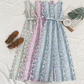 Salopeta casual dama cu centura si nasturi - mai multe culori