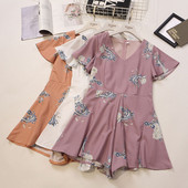 Salopeta de dama model lat cu maneca scurta