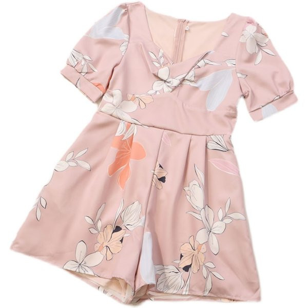 Salopetă modernă cu fermoar și mâneci scurte