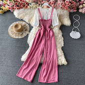 Salopeta lunga de dama in trei culori potrivita pentru vara