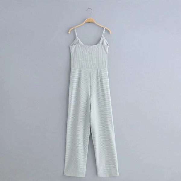 Salopeta de dama model dreapta cu brau si cravate in talie