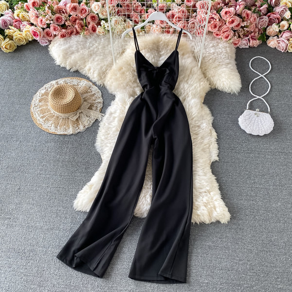 Salopeta de dama cu bretele subtiri si cravate