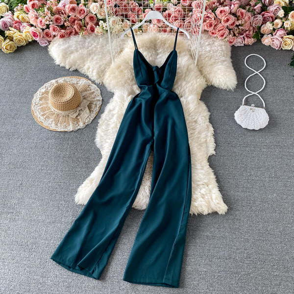 Salopeta de dama cu bretele subtiri si cravate