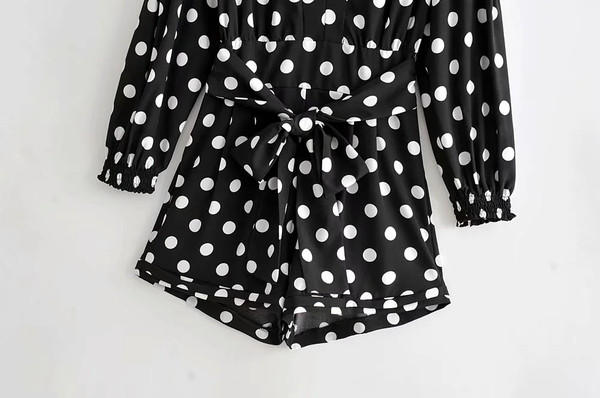 Salopeta de dama cu maneci lungi si centura in talie