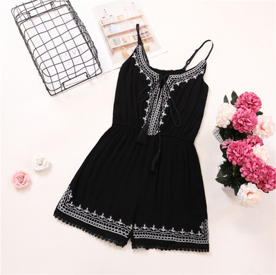 Model nou de salopete dama cu bretele subtiri si cravate