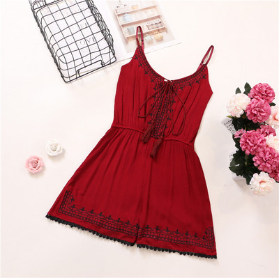 Model nou de salopete dama cu bretele subtiri si cravate