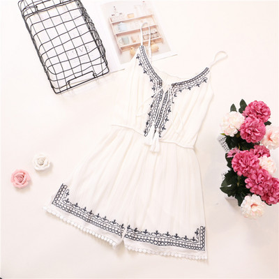 Model nou de salopete dama cu bretele subtiri si cravate