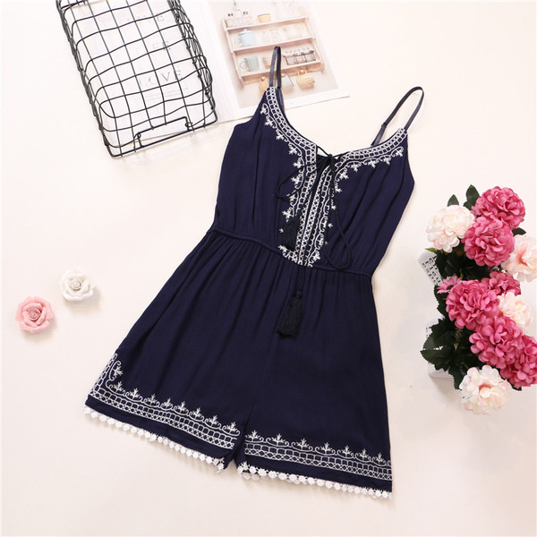 Model nou de salopete dama cu bretele subtiri si cravate