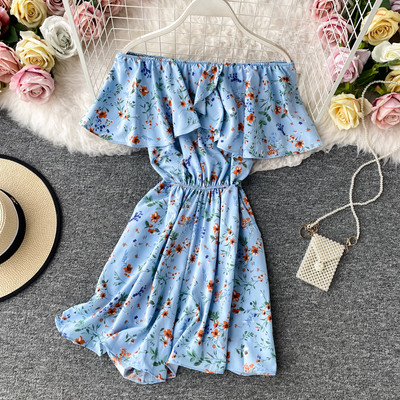 Salopeta de dama cu model floral si bucle