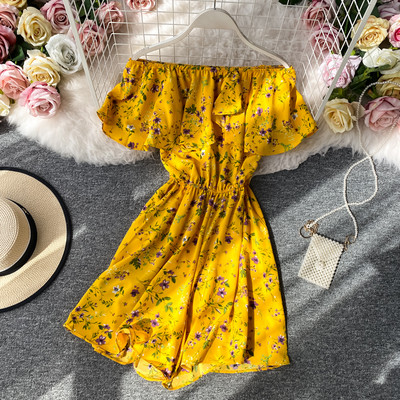 Salopeta de dama cu model floral si bucle