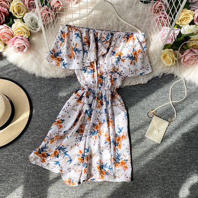 Salopeta de dama cu model floral si bucle