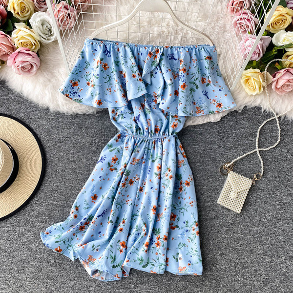 Salopeta de dama cu model floral si bucle