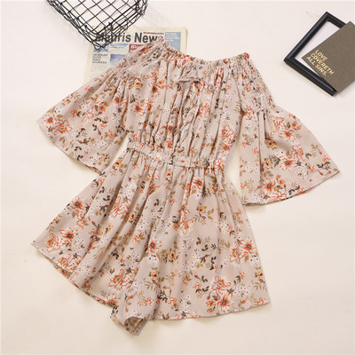 Γυναικεία ολόσωμη φόρμα με κοντά μανίκια και κορδόνια