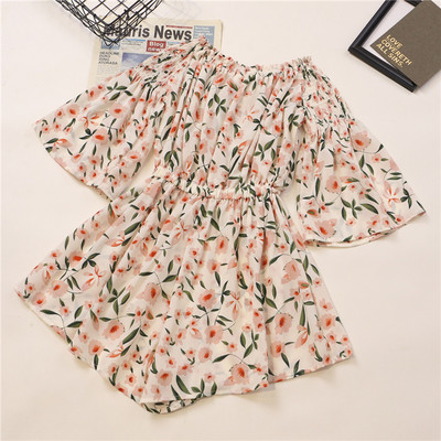 Γυναικεία ολόσωμη φόρμα με κοντά μανίκια και κορδόνια