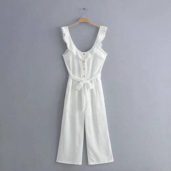 Salopetă lungă și largă, cu bretele și bucle