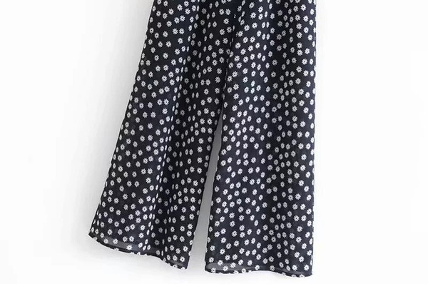 Salopeta lunga cu model floral