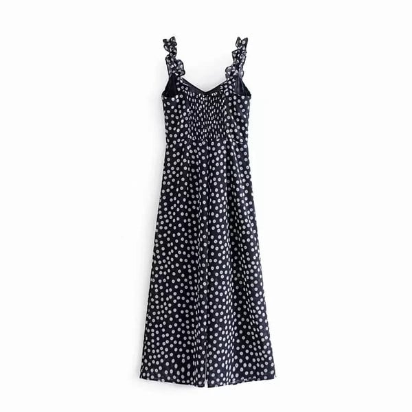 Salopeta lunga cu model floral