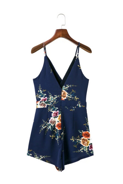 Kratki kombinezon s tankim naramenicama i dubokim špic izrezom